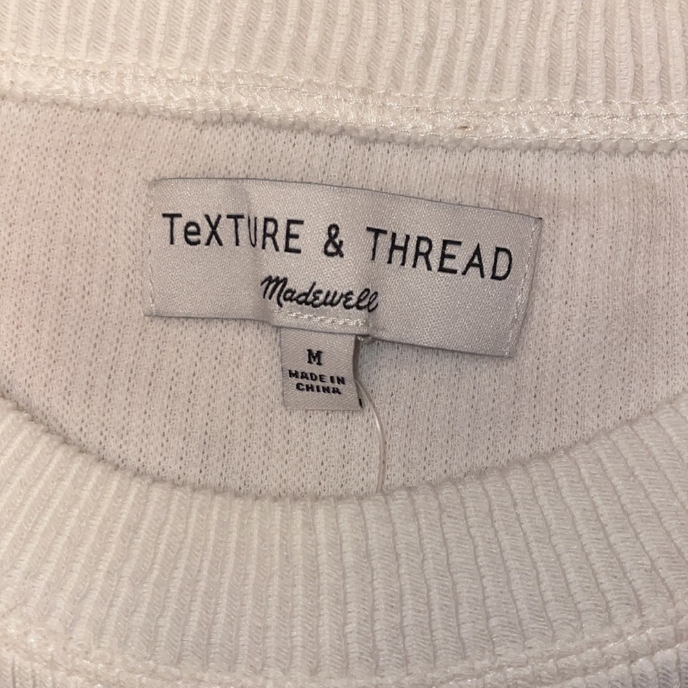 White Ribbed Long-Sleeve - Picture 4 of 4